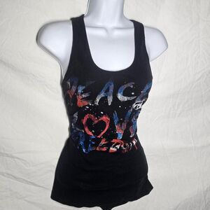 Y2K peace love freedom racerback tank top